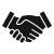 Handshake Silhouette Icon PNG & SVG Design For T-Shirts